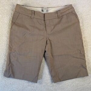 VTG Y2K Banana Republic Women's Tan Wool Blend Stretch Bermuda Shorts Size‎ 8